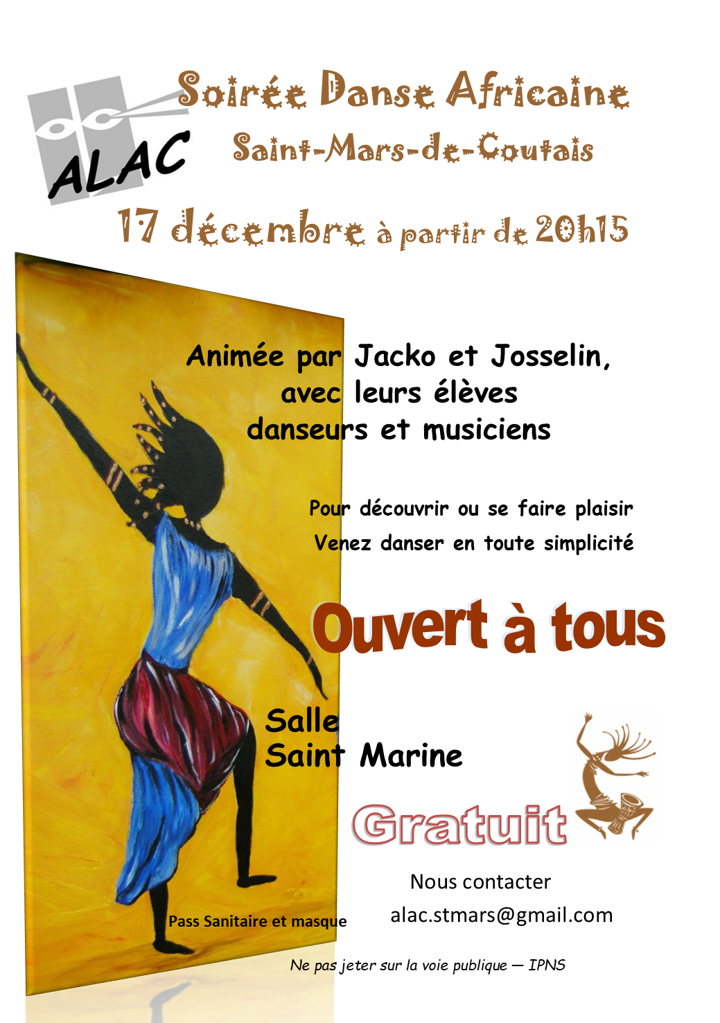 Flyer a5 soiree danse africaine
